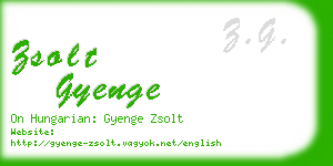 zsolt gyenge business card